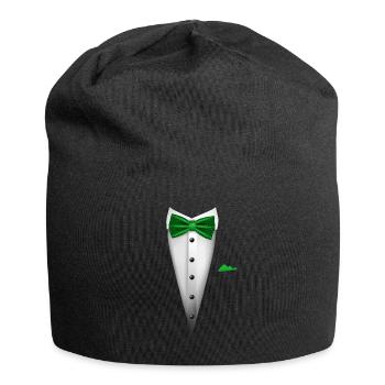 Tuxedo design with Bowtie For Weddings And - Jersey Beanie - black - Front
