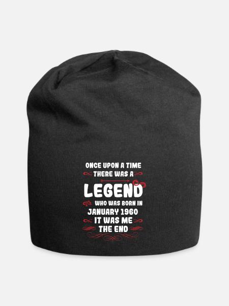 Es war einmal eine Legende. Januar 1960 Geburtstag - Jersey-Beanie - Schwarz
