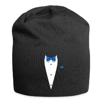 Tuxedo design with Bowtie For Weddings And - Jersey Beanie - black - Front