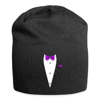 Tuxedo design with Bowtie For Weddings And - Jersey Beanie - black - Front