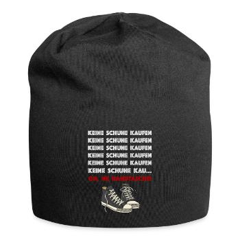 Oh ne Handtashe | Sneaker, Schuhe, lustige Sprüche - Jersey-Beanie - Schwarz - Vorne