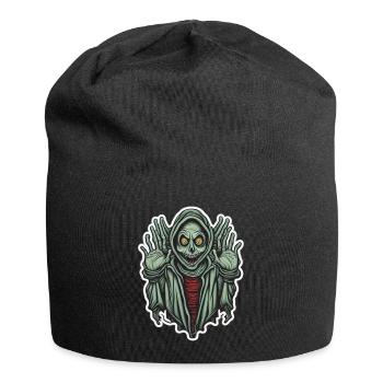 Grusel Skelett - Jersey-Beanie - Schwarz - Vorne