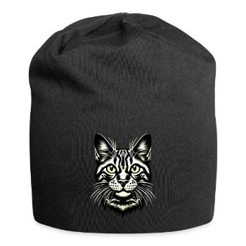 Cat FaceCat, Cat Face, Purr - Jersey Beanie - black - Front