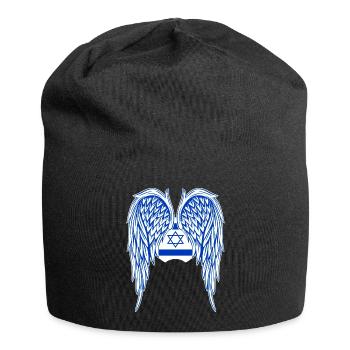 Angelwings-Flügel-Engelsflügel-Israel - Jersey-Beanie - Schwarz - Vorne