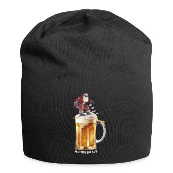 Ho Ho hol mir mal ein Bier Weihnachtsmann Surfen - Jersey-Beanie - Schwarz - Vorne
