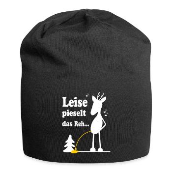 Weihnachtslied Schnee Reh - Jersey-Beanie - Schwarz - Vorne