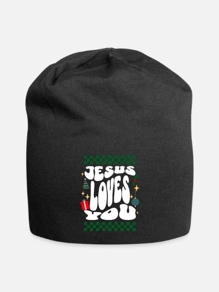 Jesus loves You - Christians Retro Ugly Christmas - Jersey-Beanie - Schwarz