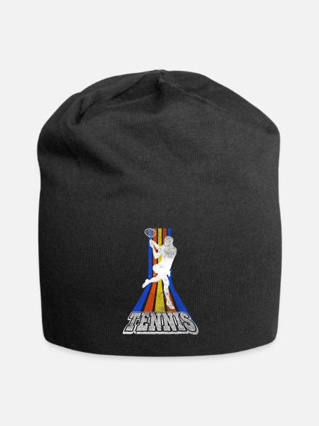 Tennis Tennisspielerin Frau Sport Match Verein Fan - Jersey-Beanie - Schwarz