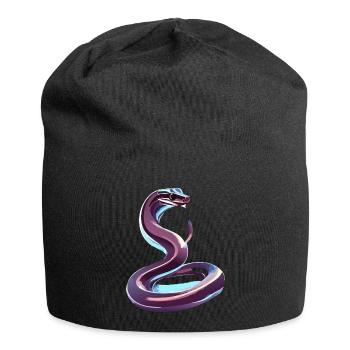 Chrom Schlange - Jersey-Beanie - Schwarz - Vorne