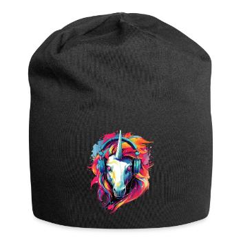 Unicorn with Headphones Music Mythical Beast Unicorns - Jersey Beanie - black - Front