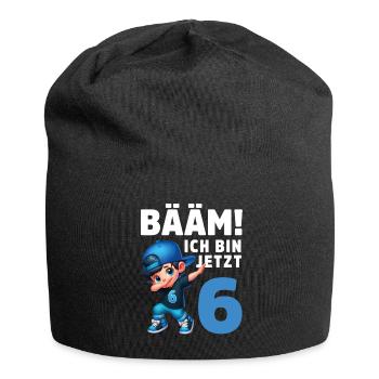BÄÄM! Ich bin jetzt 6 - Jersey-Beanie - Schwarz - Vorne
