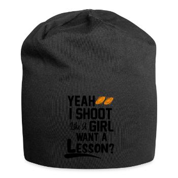 Trapschütze - Jersey-Beanie - Schwarz - Vorne
