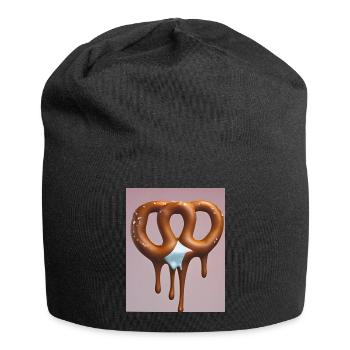 Schmelzende Eisbrezel - Jersey-Beanie - Schwarz - Vorne