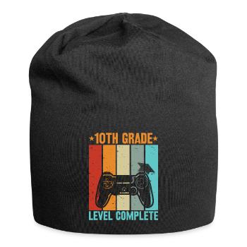 10. Klasse. Level abgeschlossen. Kleidung für Gamer. - Jersey-Beanie - Schwarz - Vorne