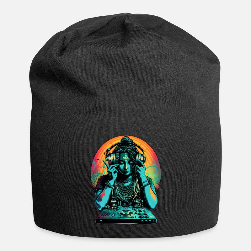 Goddess DJ - Jersey Beanie - black