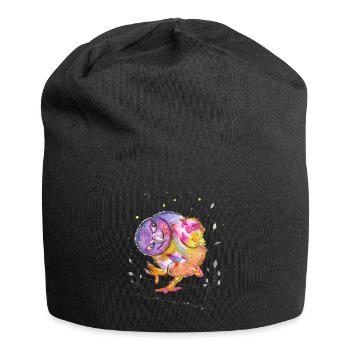 Gute Laune Eule - Jersey-Beanie - Schwarz - Vorne