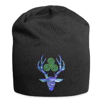 hirschkopf mit triskele e 103 - Jersey-Beanie - Schwarz - Vorne