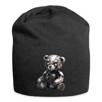 Cyborg Teddy Bear - Jersey Beanie - black - Front