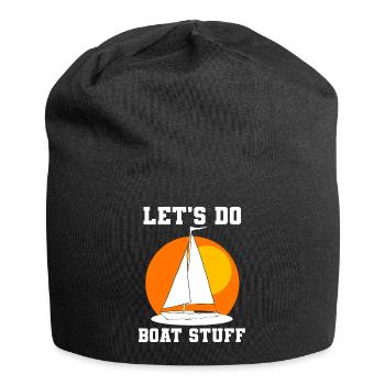 Let's Do Boat Stuff Bootskapitän - Jersey-Beanie - Schwarz - Vorne
