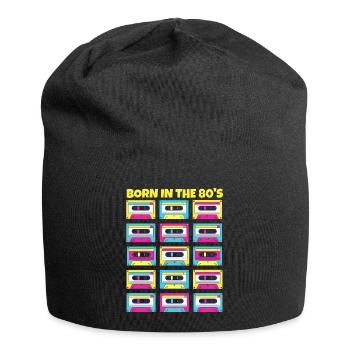 Né dans les années 80 Cadeau original cassette classique - Bonnet en jersey - noir - Devant