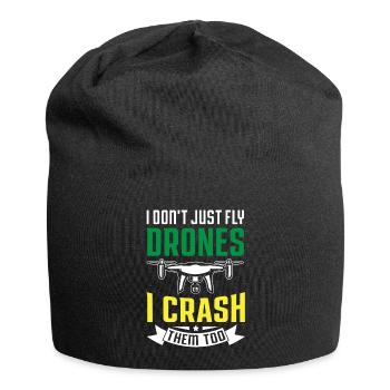 I Don't Just Fly Drone, I Crash Them Too - Jersey Beanie - black - Front