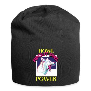 Alpha Femme She-Wolf Leader Pack Queen Girl Power - Jersey Beanie - black - Front
