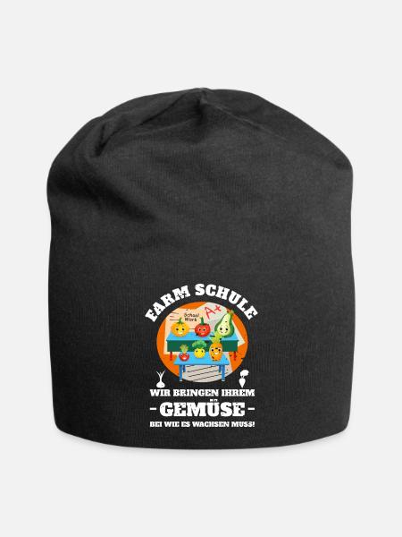 Farm Schule für Gemüse - Jersey-Beanie - Schwarz