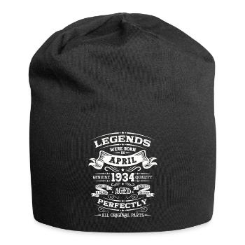90e anniversaire mari avril Vintage 1934 légende - Bonnet en jersey - noir - Devant