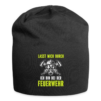 Tshirt pompier pompier pompier pompier 112 - Bonnet en jersey - noir - Devant