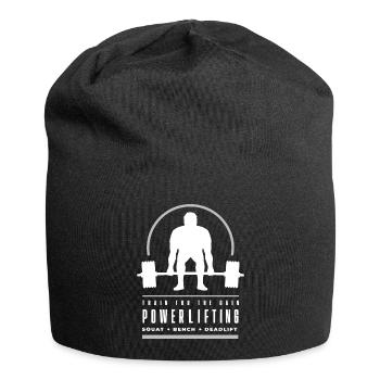 Powerlifting Deadlifter | Fitness Gym Workout - Jersey Beanie - black - Front