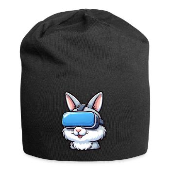 VR Gamer Bunny: Digital Game Adventure - Jersey Beanie - black - Front