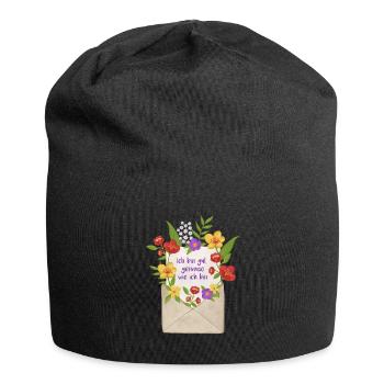 Liebesbrief an mich selbst Botschaft - Jersey-Beanie - Schwarz - Vorne