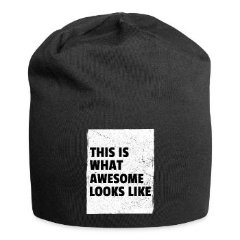 This is What Awesome Looks Like Design #1271 - Jersey Beanie - black - Front
