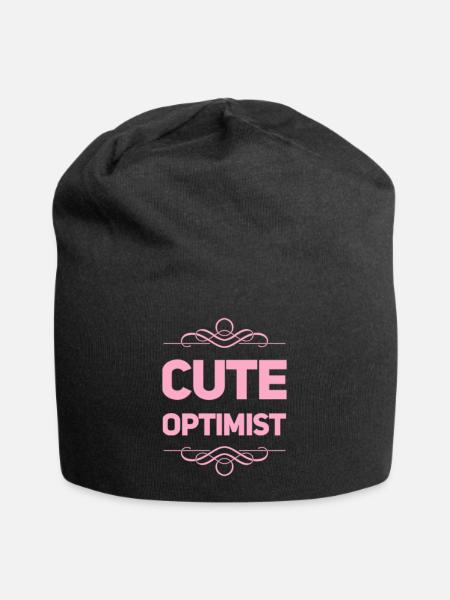Cute Optimist - Jersey-Beanie - Schwarz