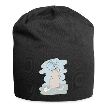 Design illustré avec Viscacha - Bonnet en jersey - noir - Devant