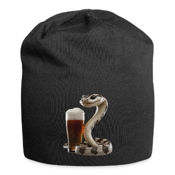 Schlange Bier - Jersey-Beanie - Schwarz - Vorne