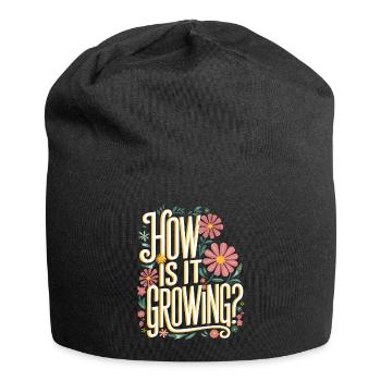 Blumen Pflanzen Garten lustig Gartenarbeit Spruch - Jersey-Beanie - Schwarz - Vorne