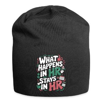 HR secrets stay between us - Jersey Beanie - black - Front