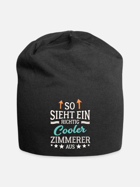 So sieht ein richtig cooler Zimmerer aus - Jersey-Beanie - Schwarz