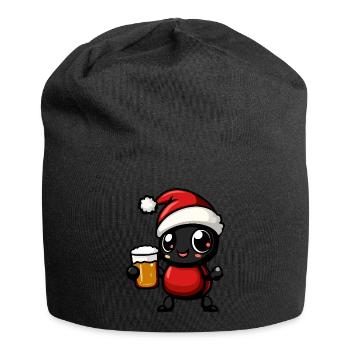 Fourmi Noël Bière Drôle - Bonnet en jersey - noir - Devant