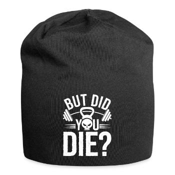 Für Fitnessfreaks mit Sinn für Spaß - Jersey-Beanie - Schwarz - Vorne