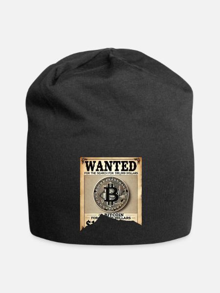 Torn Wanted Bictoin Poster 100000 Dollars - Jersey Beanie - black