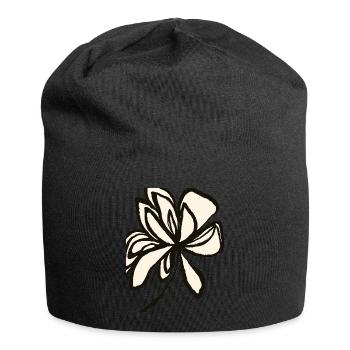 Floral simplicity - timeless design - Jersey Beanie - black - Front