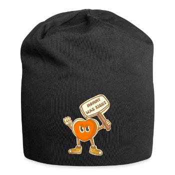 Mama hatte recht, Retro-Kunst. petiteToulon - Jersey-Beanie - Schwarz - Vorne