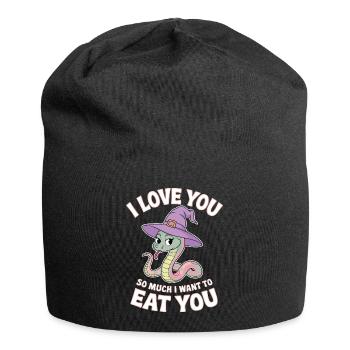 Serpent Sorcier Amoureux - Bonnet en jersey - noir - Devant