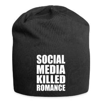 social media killed romance - Bonnet en jersey - noir - Devant