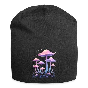 Magic Mushrooms Design - Mystic Forest - Jersey Beanie - charcoal grey - Front