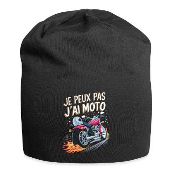 J'peux pas j'ai moto - Bonnet en jersey - noir - Devant