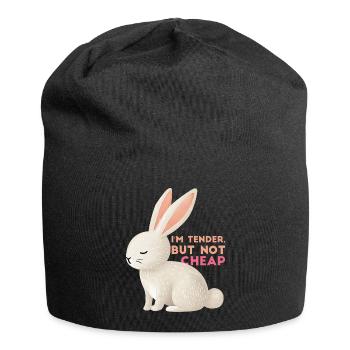 Ich bin zart, aber nicht billig - Jersey-Beanie - Schwarz - Vorne