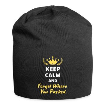 Keep Calm and Forget Where You Parked - Jersey Beanie - black - Front